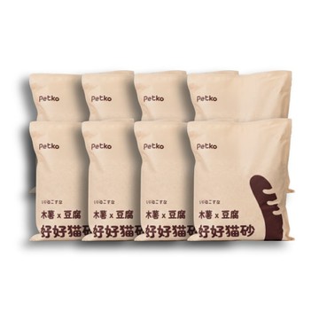 PETKO 好好貓砂 木薯混豆腐砂 8包組16KG