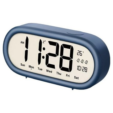 [福利商品]30-8_多功能LED電子夜光鬧鐘, 藍色, 1個