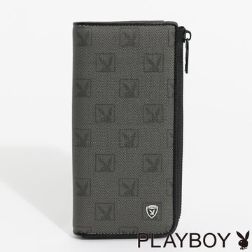 PLAYBOY - L拉長夾  Debonair系列 - 灰色