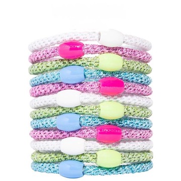 美國 L. Erickson 彈力髮圈-Dazzle 細款髮圈 原裝12入 不咬髮 名牌髮圈＊夏日微風＊