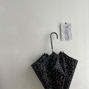 haru韓系簡約星星長柄雨傘女半自動8骨抗風傘皮質手柄輕便直桿傘