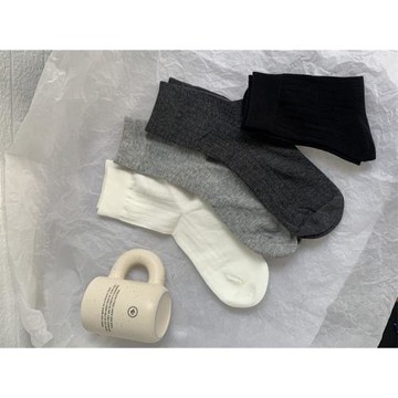 BASHAYIDA韓代  多色矮筒，中長筒純棉純色襪薄棉 百搭舒適