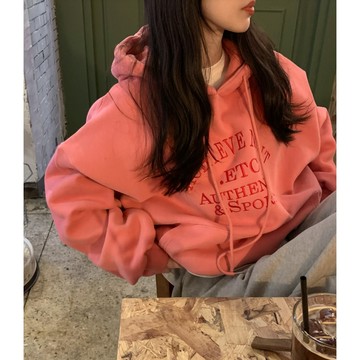 ˏˋ 𝐻𝑒𝑦 𝑆𝑝𝑟𝑖𝑛𝑔 - ̗̀ 🌷⛅️ ̖́‎韓國ins 氣質百搭英文字母連帽加絨衛衣.