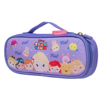 impact 怡寶 Tsum Tsum筆袋 迪士尼圖案樣式 手提設計 超輕耐磨耐髒  紫色  1個