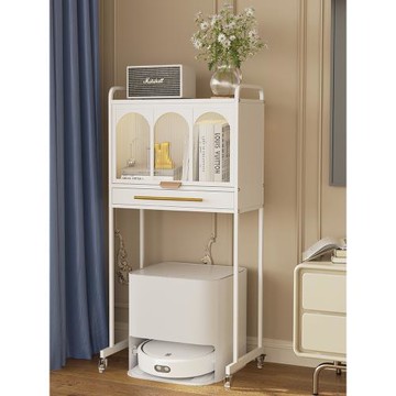 掃地機器人置物架家用多層收納架子靠墻客廳防塵帶輪子移動儲物架