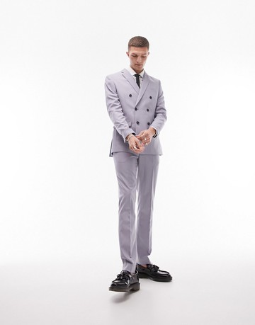 Topman skinny suit trouser in blue