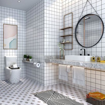 玻璃馬賽克浴室裝飾壁紙廁所貼紙自粘墻紙衛生間廚房瓷磚墻貼代發