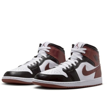 【NIKE】AIR JORDAN 1 MID SE 休閒鞋 運動鞋 AJ 喬丹 棕黑白/男款 HF3216-102