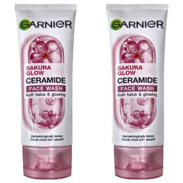 GARNIER SAKURA GLOW 洗面乳 100ml 櫻花萃取 溫和清潔 保濕提亮  2條