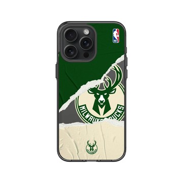 iPhone 15 Pro Max Clear 酷墨灰 - NBA - 熱血系列-密爾瓦基公鹿 Milwaukee Bucks - Sweat and Tears