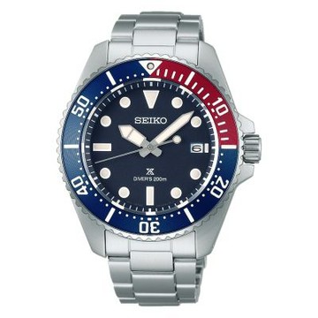 SEIKO 精工 PROSPEX 時尚可樂圈太陽能潛水-男錶(SNE595P1)41mm SK008