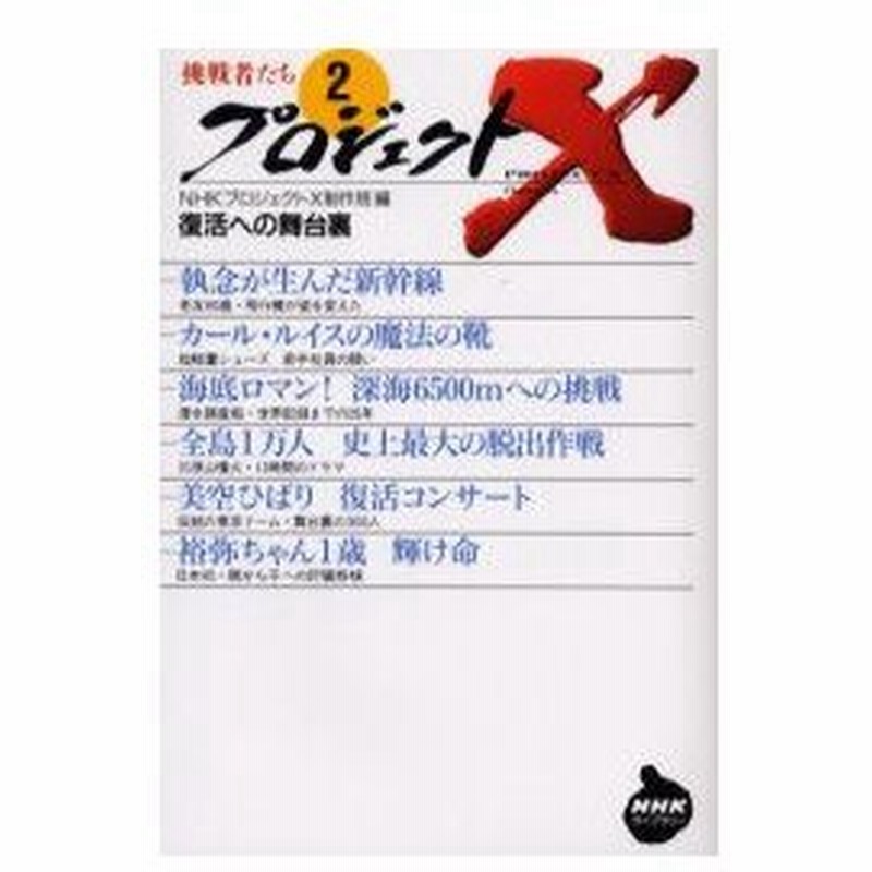 新品本 プロジェクトx挑戦者たち 2 復活への舞台裏 Nhkプロジェクトx制作班 編 通販 Lineポイント最大0 5 Get Lineショッピング