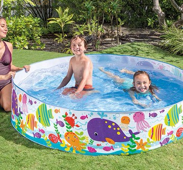 56452 海洋公園硬膠水池 中號硬膠家庭游泳池  快速出貨