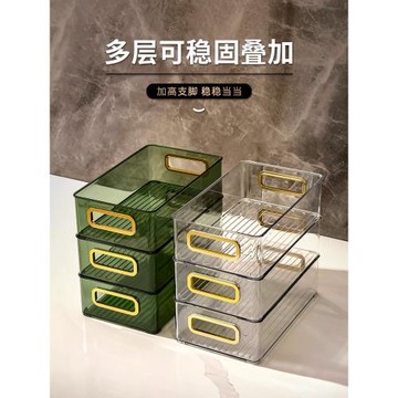 桌面化妝品收納盒亞克力透明雜物面膜收納筐輕奢宿舍家用整理盒子
