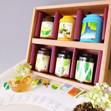 【無藏嚴選】阿里山台灣茶綜合精緻6入小茶禮澎湃禮盒組(2款可選)