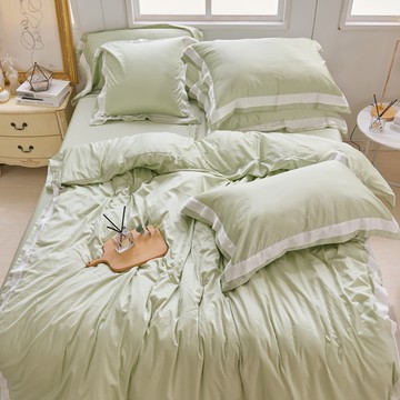 戀家小舖台【優雅系列-翠露】單人床包含一件枕套 80支天絲棉 台灣製