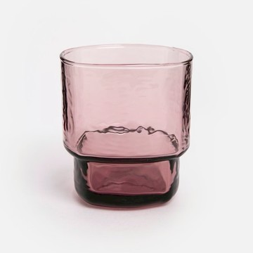 艾禮思可堆疊玻璃水杯330mL 方型紫紅