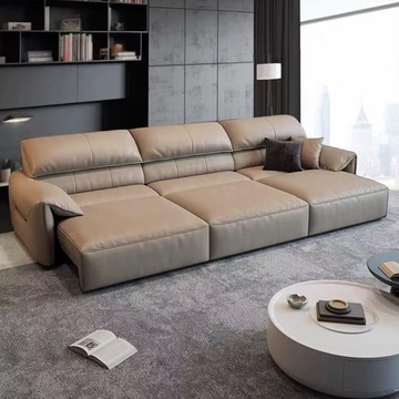 【obis】大象電動沙發-四人座365CM(電動沙發 沙發床)卡其色#四人