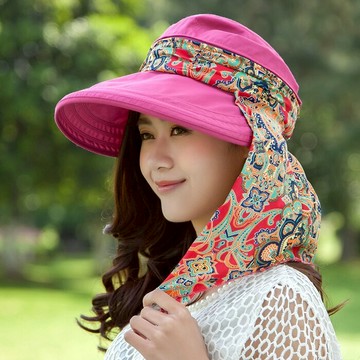 遮陽帽子女夏天戶外大沿遮臉防曬帽防紫外線騎車可折疊沙灘太陽帽