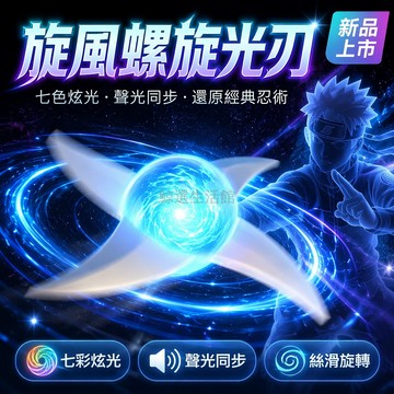 桃園出貨✨ 旋風螺旋光刃 cosplay 動漫道具 可旋轉發光周邊 鳴人螺旋丸 火影忍者 螺旋丸手裡劍 發聲道具