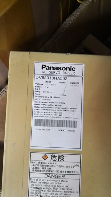 松下伺服驅動器DV85018HA502,詢價