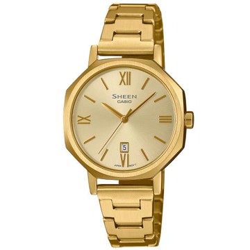 CASIO SHEEN 八角形簡約時尚腕錶 SHE-4554G-9A