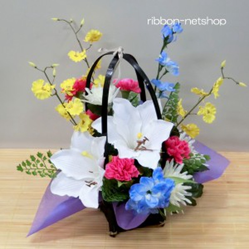 宅配便指定商品 お盆のお花 造花アレンジ お供え用シルクフラワーアレンジメント Fl Sf 通販 Lineポイント最大1 0 Get Lineショッピング