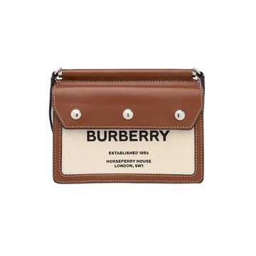 BURBERRY 口袋印字手提包肩背包