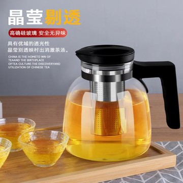 冷水壺家用玻璃涼水壺涼水杯耐高溫耐熱防爆大容量涼白開茶壺套裝