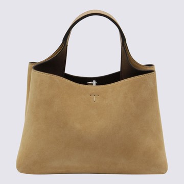 Tod'S Beige Suede Top Handle Bag