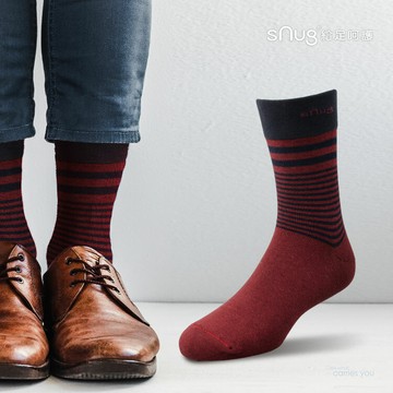 【科技紳士襪-條紋紅】