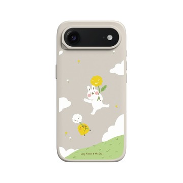 iPhone Air SolidX 貝殼灰 - 懶散兔與啾先生 Lazy Rabbit and Mr.Chu - 蒲公英