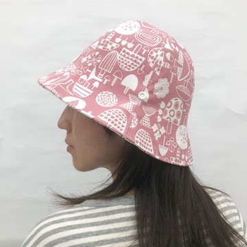 雙面漁夫帽- 粉有趣