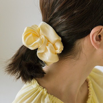 法式復古閃光棉大腸圈  少女感髮圈 多色入