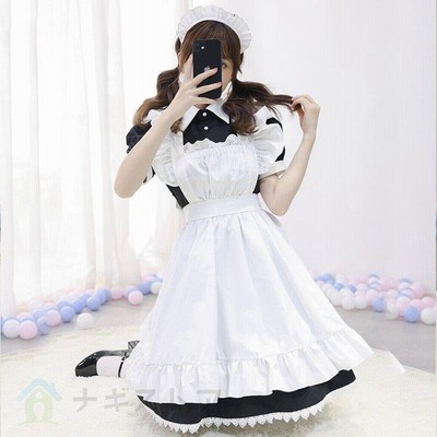 メイド服 コスプレ半袖 レディース メイド ロング ワンピース 可愛い クラシカル コスチューム フリルエプロン カチューシャ 英国風 ハロウィン 文化祭 通販 Lineポイント最大get Lineショッピング