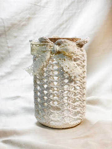 ins波西米亞風純手工編織玻璃萬用罐