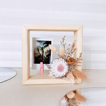 專屬空間  x 不凋乾燥花木夾相框 x 淡粉粉色系