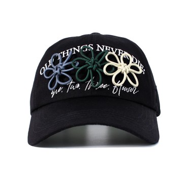 韓國 ONGO ONE TWO THREE FLOWER KNOT CAP 經典三朵花繩結棒球帽 彩色COLOREDITON