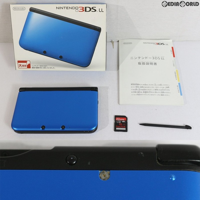 中古即納』{訳あり}{本体}{3DS}ニンテンドー3DS LL ブルー×ブラック