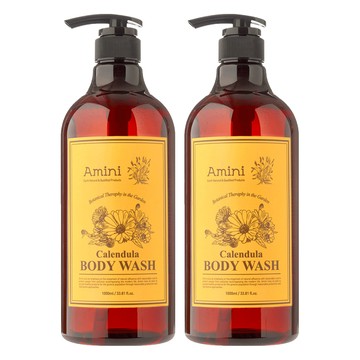 Amini 金盞花香沐浴乳 低過敏性香料 pH5.0~5.5  1L  2瓶