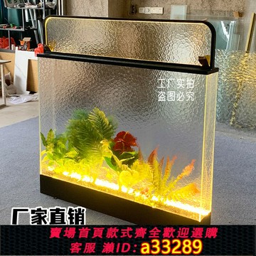 【台灣公司 可開發票】餐廳卡座隔斷發光玻璃隔墻綠植矮墻酒店輕奢不銹鋼半墻圍欄矮屏風