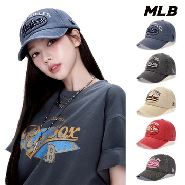 MLB 可調式軟頂棒球帽 Varsity系列 道奇/洋基/紅襪隊 (3ACPV165N-五款任選)【官方旗艦店】