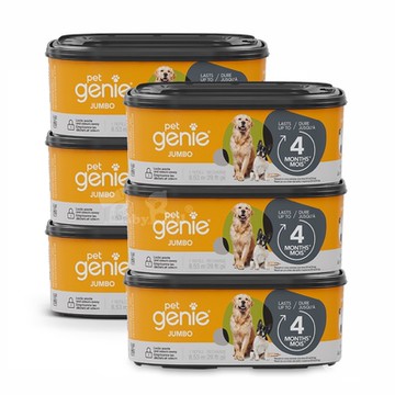 加拿大Pet Genie 寵物鎖便桶 多層鎖臭塑膠袋匣(加長型) 6入