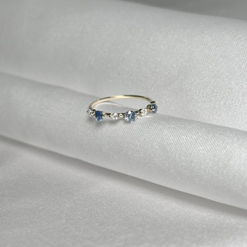 【純K金 非鍍金/包金】皇家藍剛玉戒指(客製化)