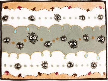 真愛日本 宮崎駿 吉卜力 龍貓 小黑炭 灰塵精靈 再生棉柔毛毯 70*100 小毯子 小被子 冷氣毯 棉被