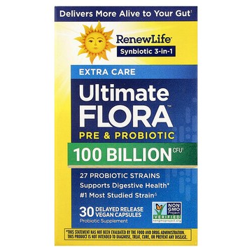 Renew Life, Ultimate Flora，優級護理益生菌，100 億活菌，30 粒素食膠囊。