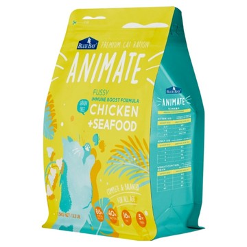 BLUE BAY 倍力 挑嘴全齡貓 Animate 免疫防護配方 無穀天然鮮貓糧  極上海鮮  1.5kg  1袋