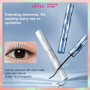 UKISS悠珂思雪睫棒碎钻弯月温水可卸閃亮睫毛鑽石用於派對舞台推薦使用睫毛膏(4g)