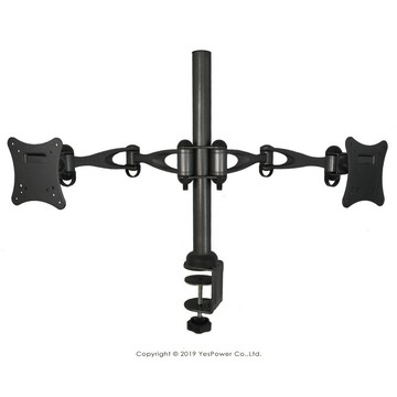 LCD-31 14-24吋桌上型雙邊雙截手臂液晶電視架/俯仰角度調整/螢幕360度旋轉/承重12kg/台灣製造