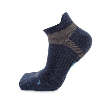 FootSpa抗菌除臭足弓加強運動船襪-Y字 - L湛藍灰